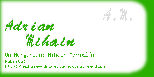 adrian mihain business card